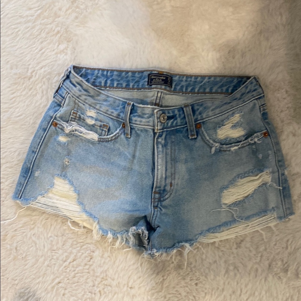 Abercrombie & Fitch Distressed Denim Shorts